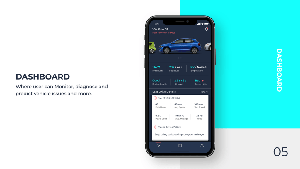 Monitor Vehicle Health and Performance via app