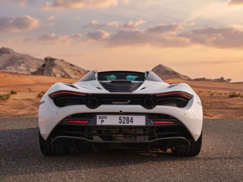 Rent McLaren 720s Spider White in Dubai