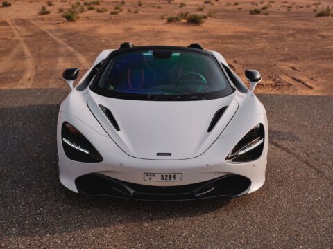 Rent McLaren 720s Spider White in Dubai
