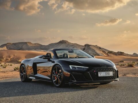 Rent Audi R8 Spyder Black in Dubai