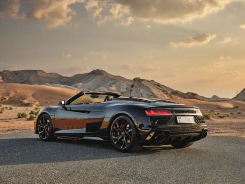 Rent Audi R8 Spyder Black in Dubai