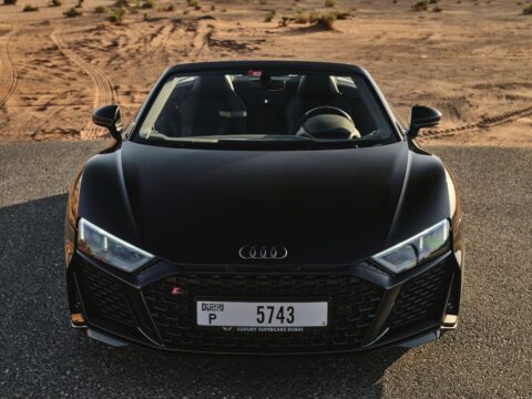 Rent Audi R8 Spyder Black in Dubai