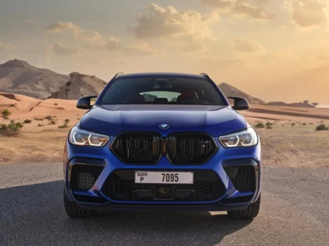 Rent BMW M6 M Blue in Dubai