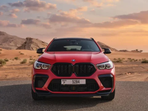 Rent BMW M6 M Red in Dubai