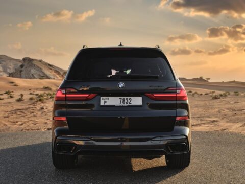 Rent BMW X7 M50i Black in Dubai