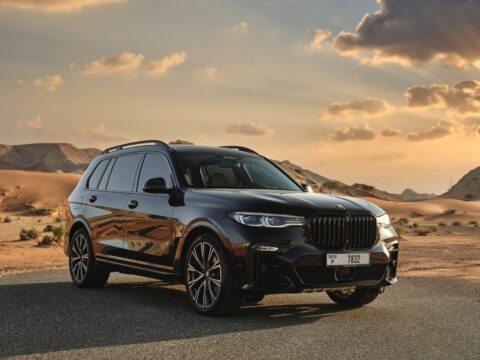 Rent BMW X7 M50i Black in Dubai