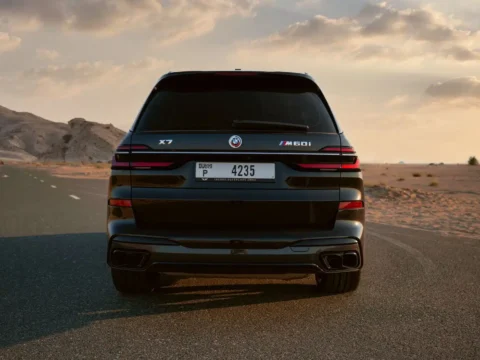 rent BMW X7 M60i Black in Dubai
