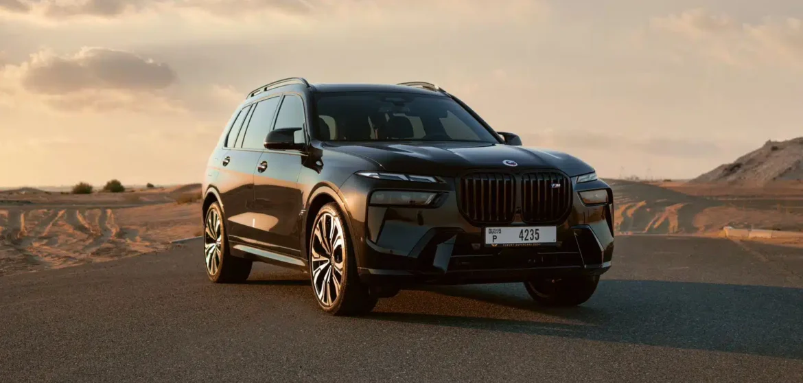 rent BMW X7 M60i Black in Dubai