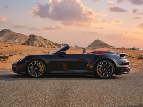 Rent Porsche 911 Turbo S Black in Dubai