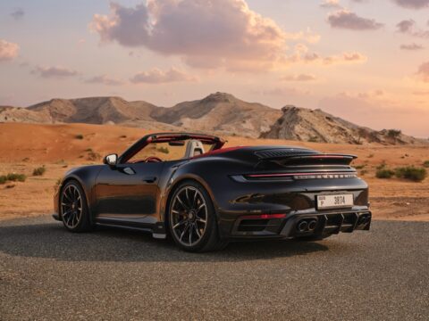 Rent Porsche 911 Turbo S Black in Dubai