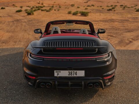 Rent Porsche 911 Turbo S Black in Dubai
