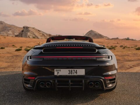 Rent Porsche 911 Turbo S Black in Dubai
