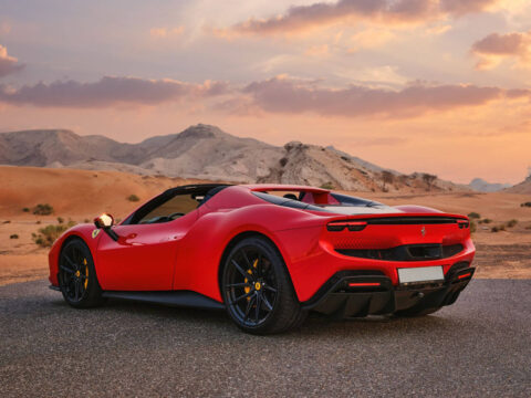 Rent Ferrari 296 GTS Spider Red in Dubai