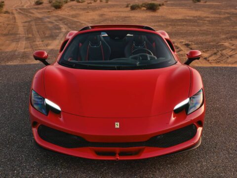 Rent Ferrari 296 GTS Spider Red in Dubai