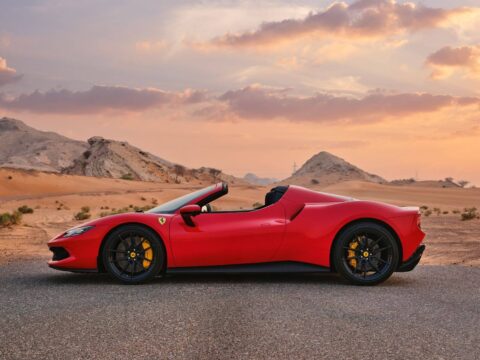 Rent Ferrari 296 GTS Spider Red in Dubai