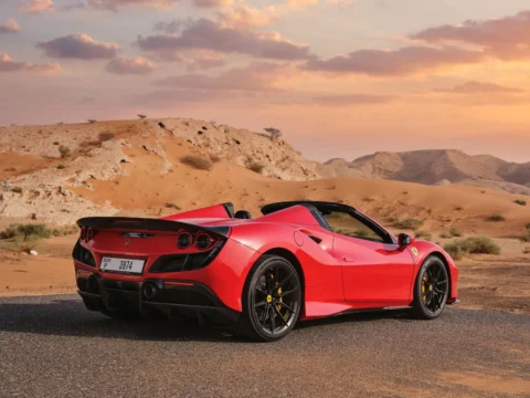Rent Ferrari F8 Tributo Spider Novitec Red in Dubai