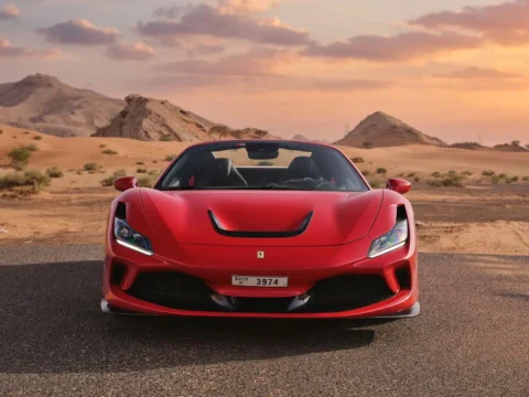 Rent Ferrari F8 Tributo Spider Novitec Red in Dubai