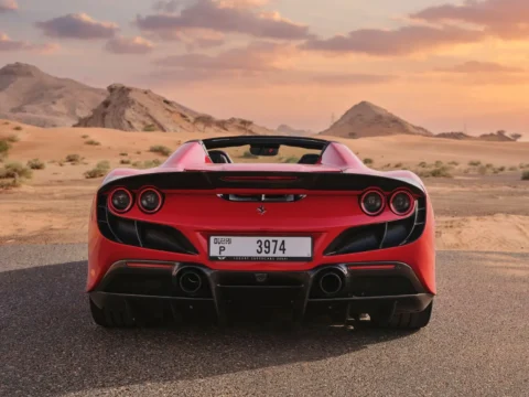 Rent Ferrari F8 Tributo Spider Novitec Red in Dubai