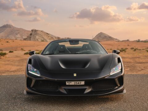 Rent Ferrari F8 Tributo Spider Novitec Black in Dubai