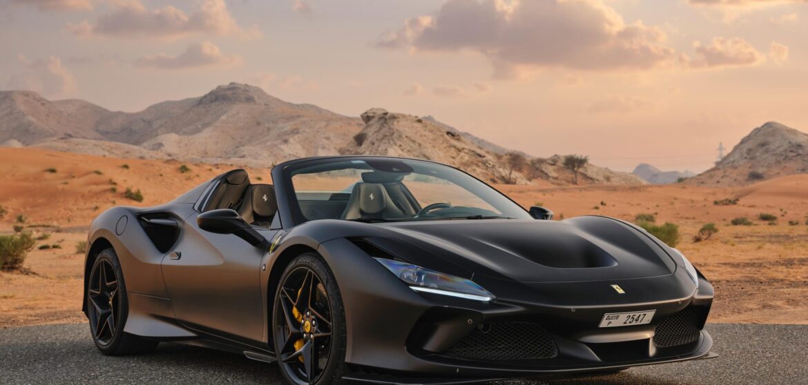 Rent Ferrari F8 Tributo Spider Novitec Black in Dubai