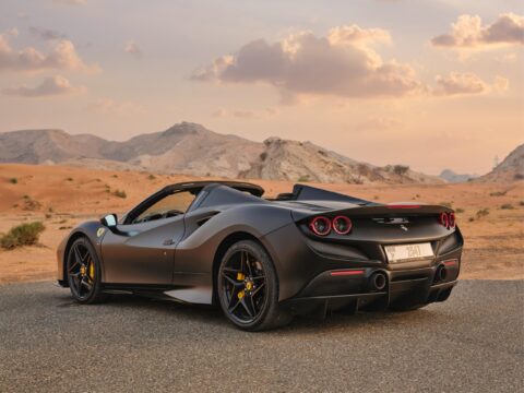 Rent Ferrari F8 Tributo Spider Novitec Black in Dubai