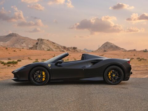 Rent Ferrari F8 Tributo Spider Novitec Black in Dubai