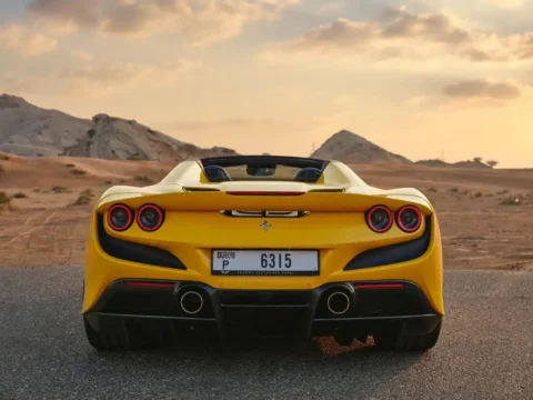 Rent Ferrari F8 Tributo Spider Novitec Yellow in Dubai