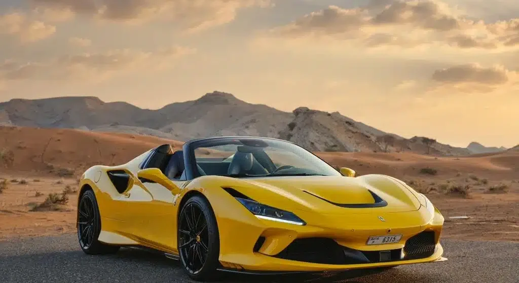 Rent Ferrari F8 Tributo Spider Novitec Yellow in Dubai
