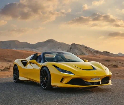 Rent Ferrari F8 Tributo Spider Novitec Yellow in Dubai