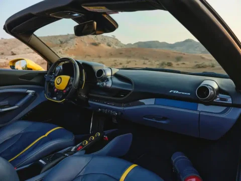 Rent Ferrari F8 Tributo Spider Novitec Yellow in Dubai