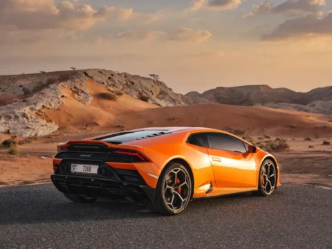 lamborghini huracan evo coupe orange