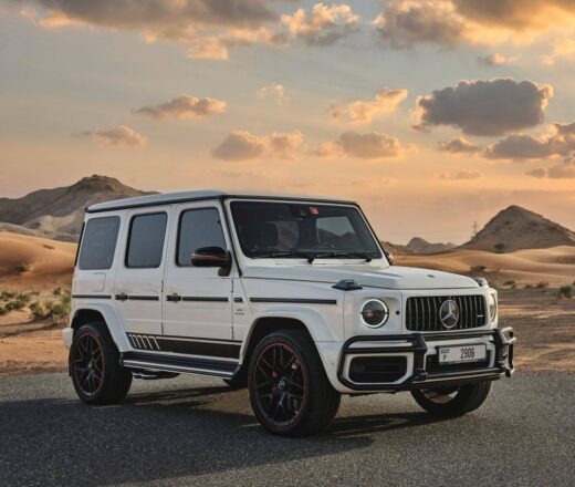 Rent Mercedes Benz AMG G63 White in Dubai