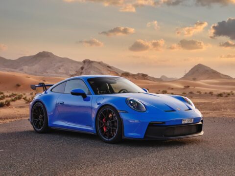 Rent Porsche 911 GT3 Blue in Dubai