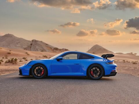 Rent Porsche 911 GT3 Blue in Dubai