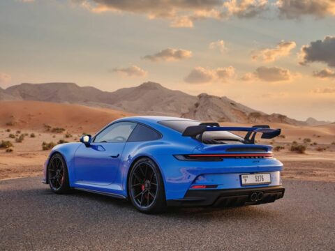 Rent Porsche 911 GT3 Blue in Dubai