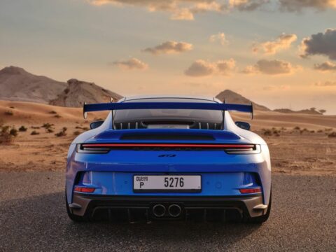 Rent Porsche 911 GT3 Blue in Dubai