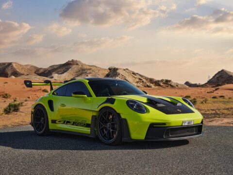 Rent Porsche 911 GT3 RS Green in Dubai