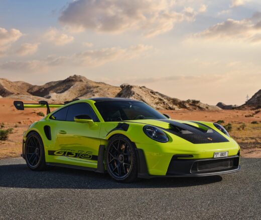 Rent Porsche 911 GT3 RS Green in Dubai