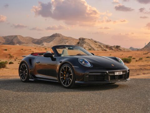 Rent Porsche 911 Turbo S Black in Dubai