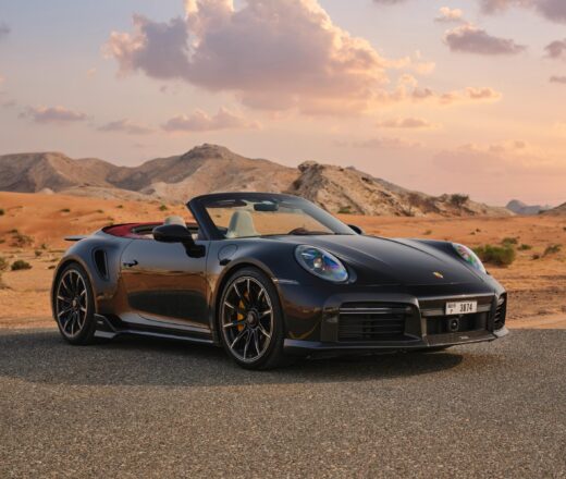 Rent Porsche 911 Turbo S Black in Dubai