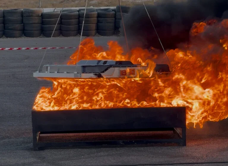 EXEED EV Safety with First Live Fire Battery Test in Middle East