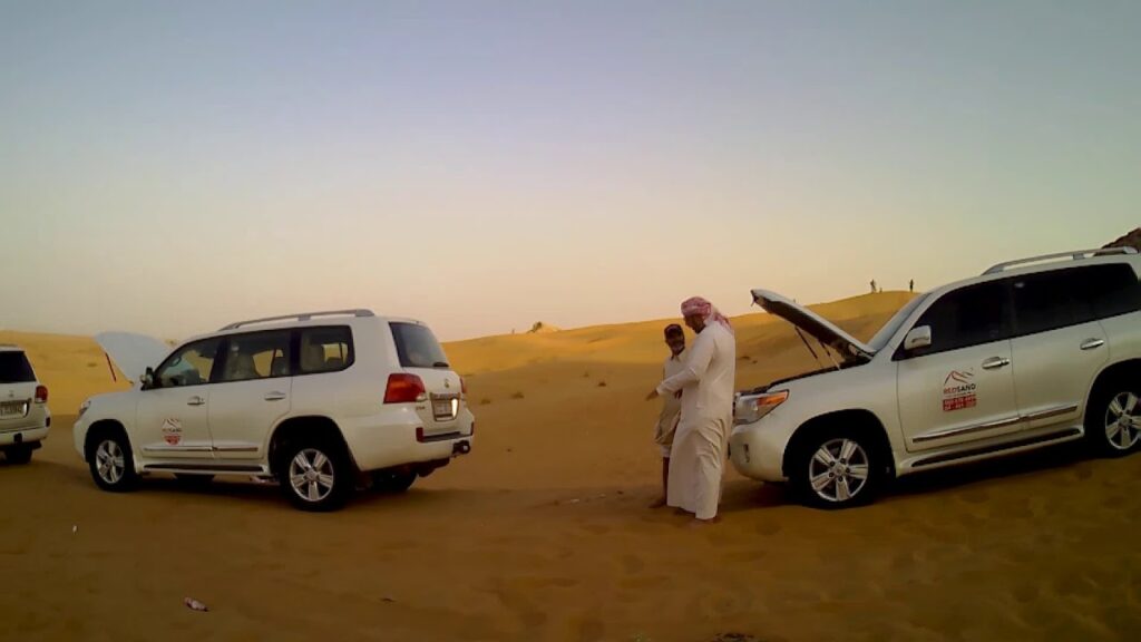 UAE people in land cruiser